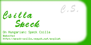 csilla speck business card